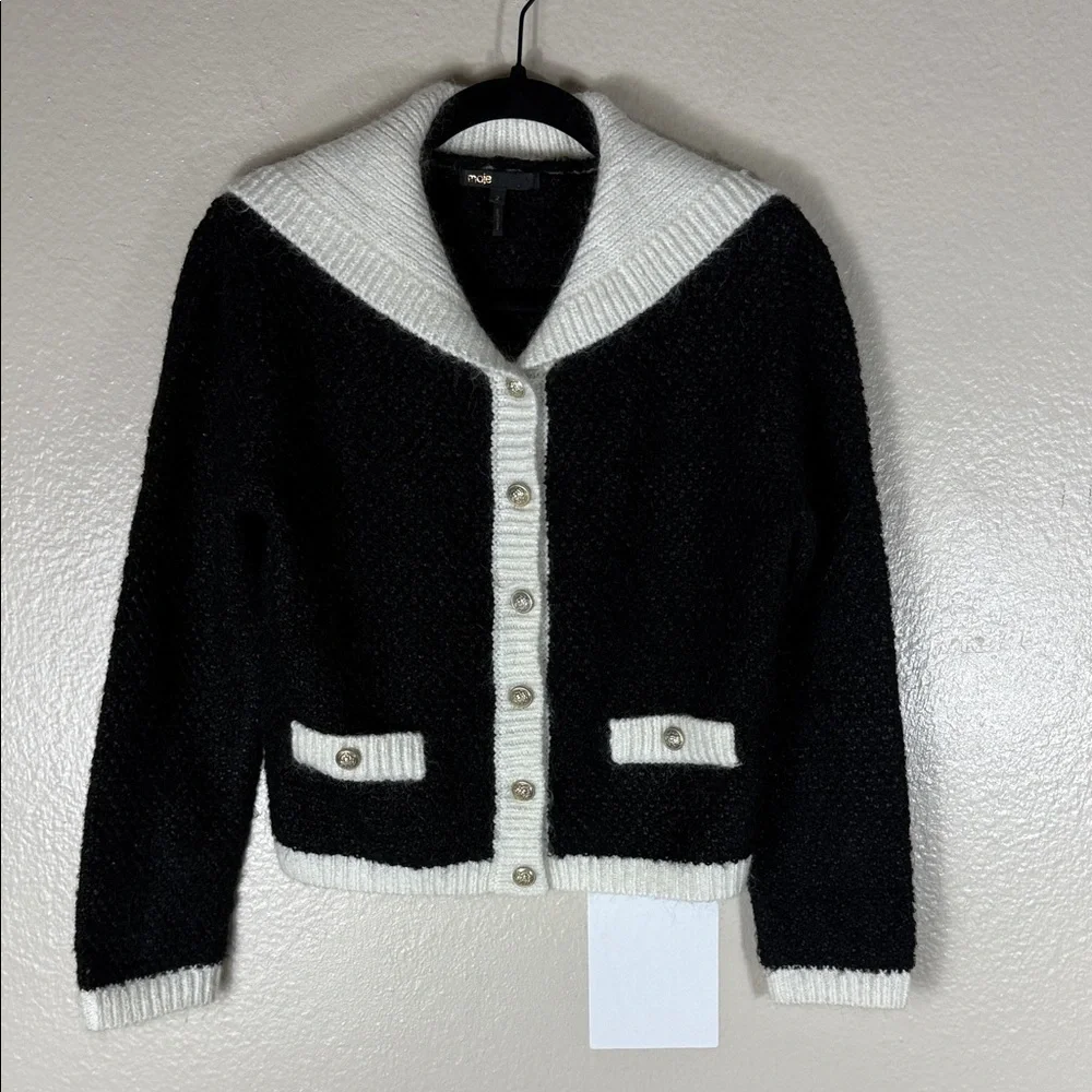 Maje Mutine Crested Button Cardigan - Picture 5 of 8